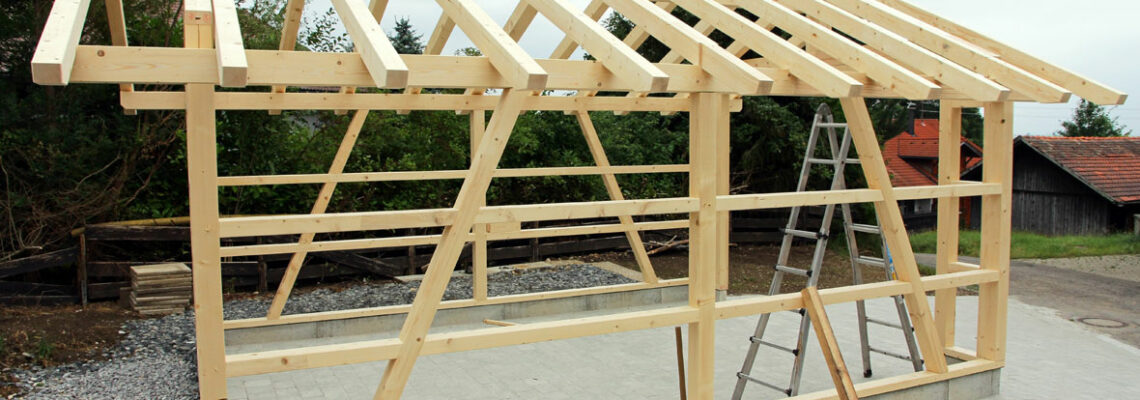 Construction de garage en bois