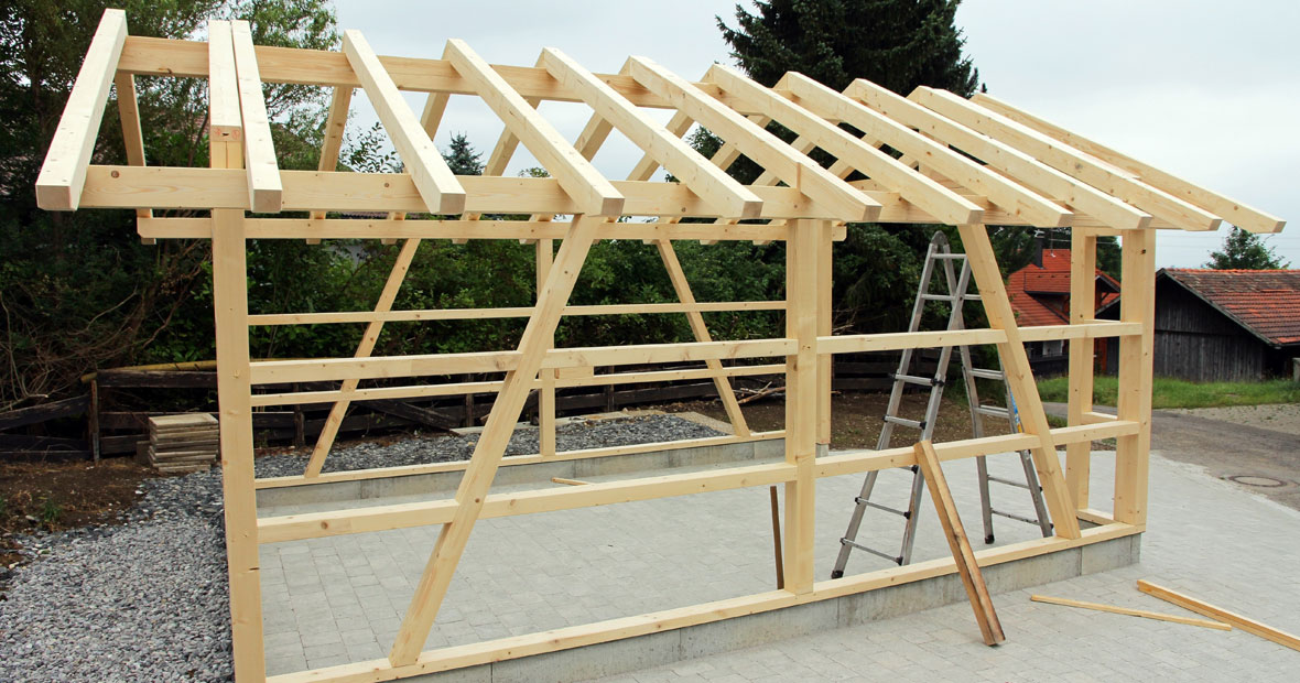 Construction de garage en bois