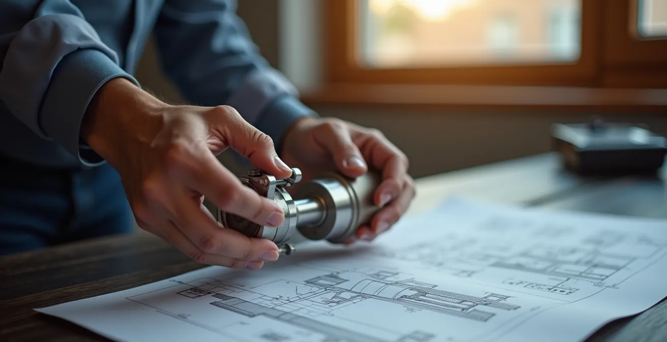 Gros plan sur les mains d'un expert analysant des données énergétiques